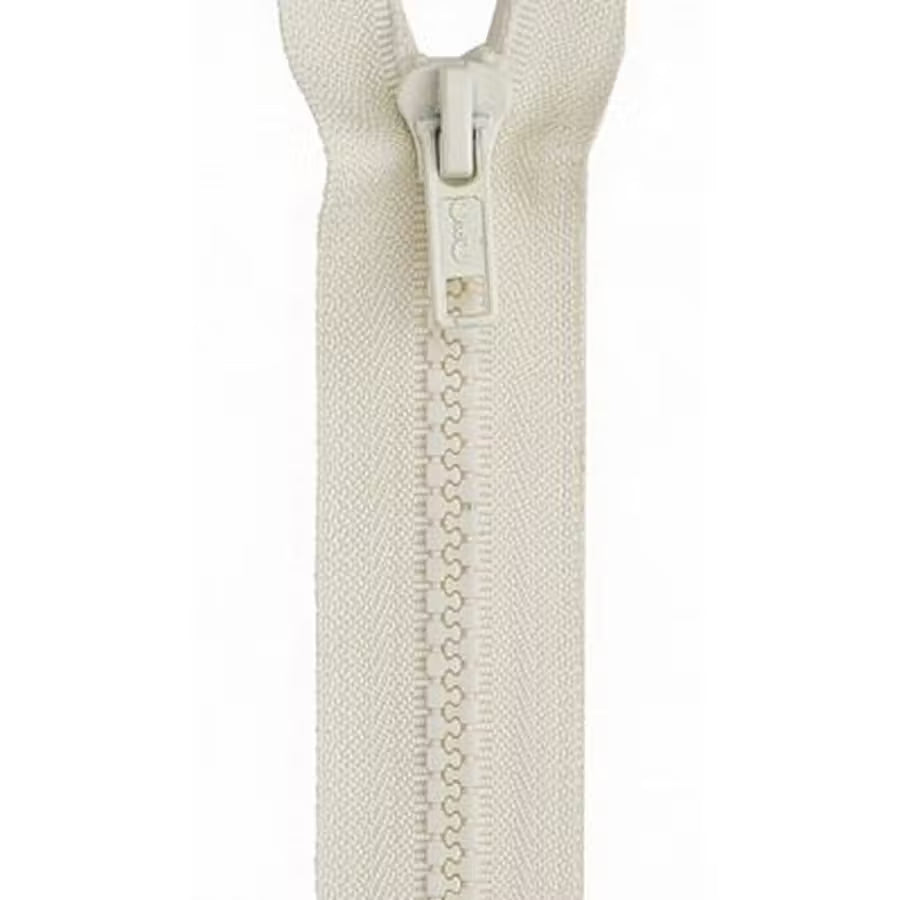 Zippers - 28" Separating Sport Zipper - Off White by Coats &amp; Clark