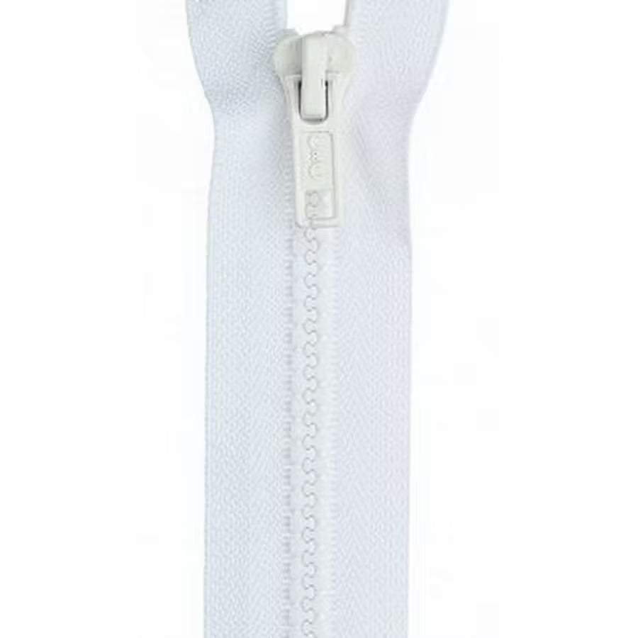 Zippers - 28" Separating Sport Zipper - White by Coats & Clark