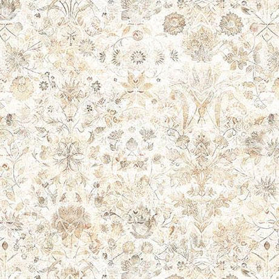 Folklore - Floral - Tan 2600-31645-E by QT Fabrics