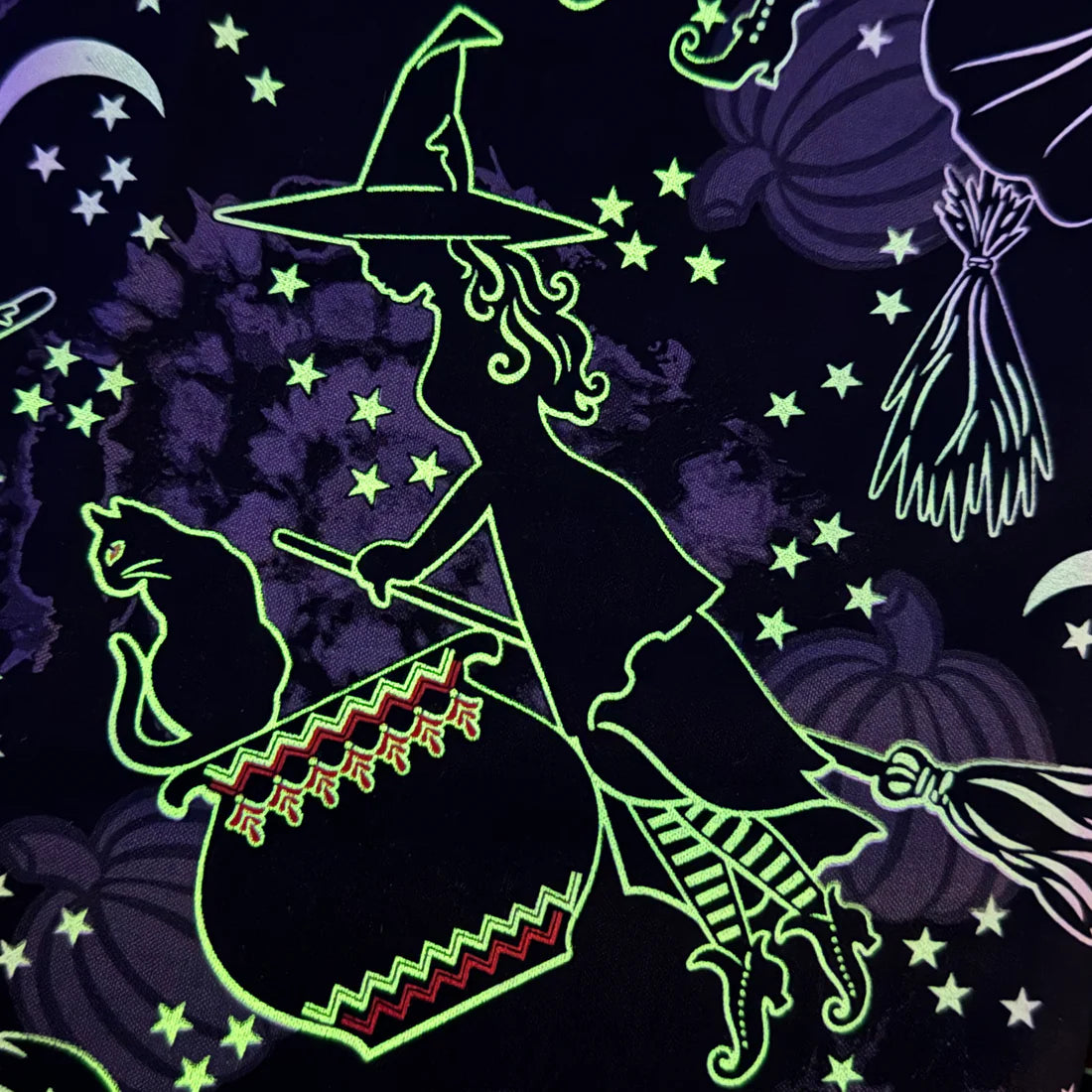 Happy Hauntings - Witchy Woman Black 14946G-12 by Benartex