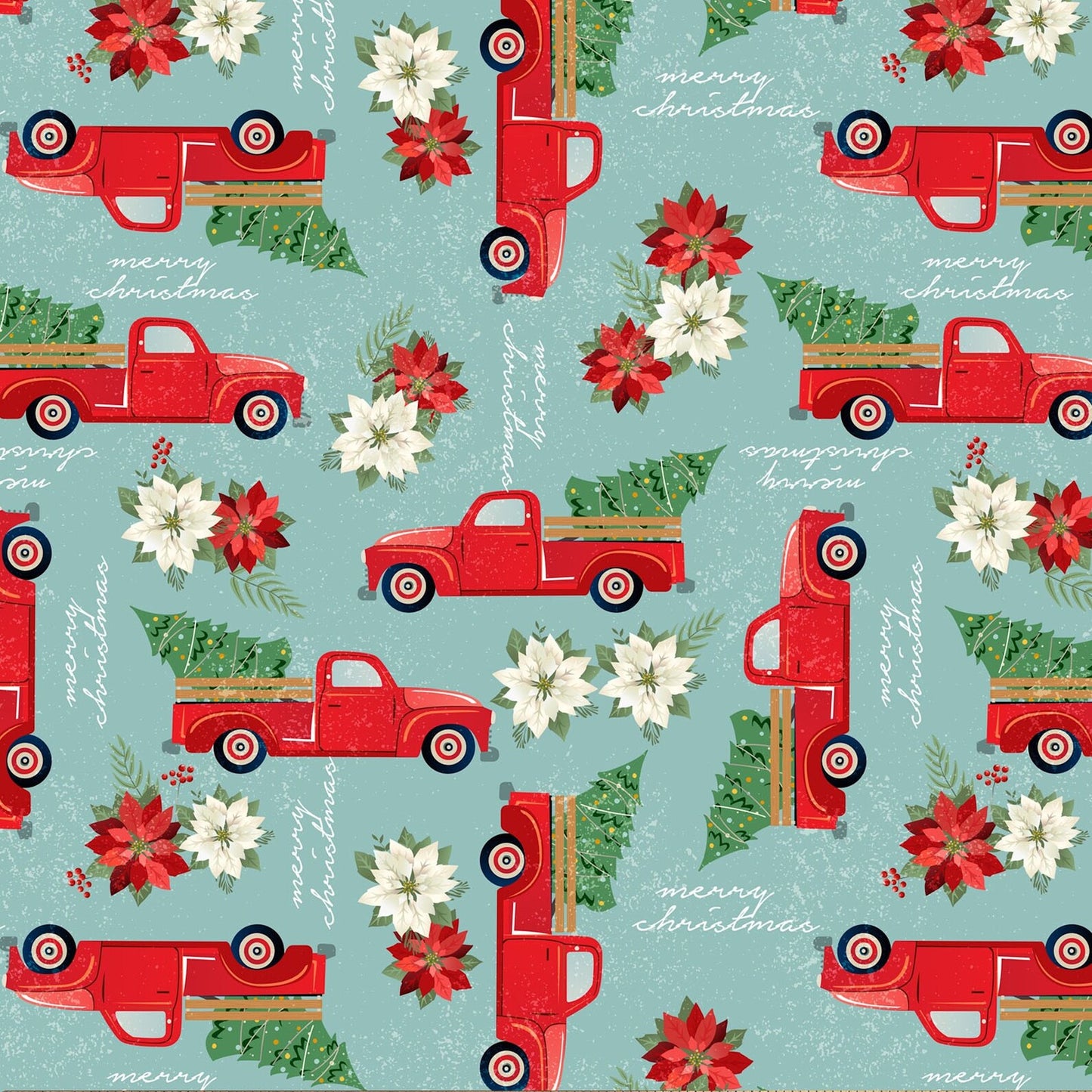Holiday Trucks - by David Textiles