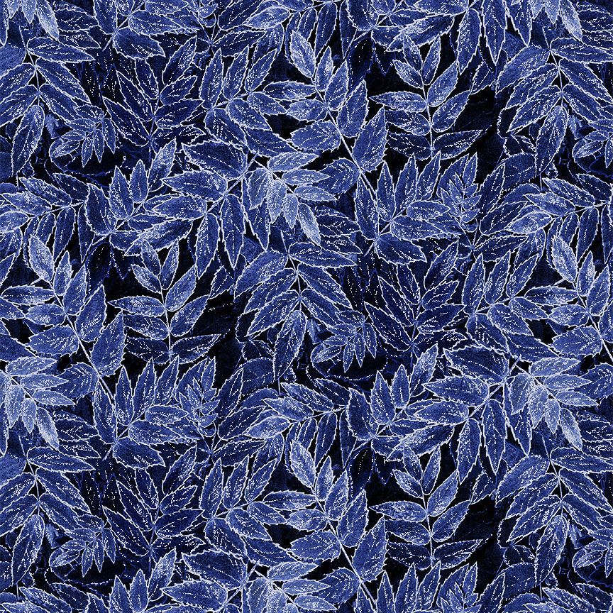 Winters Embrace - Ice - Indigo CM5211 by Timeless Treasures