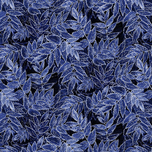 Winters Embrace - Ice - Indigo CM5211 by Timeless Treasures