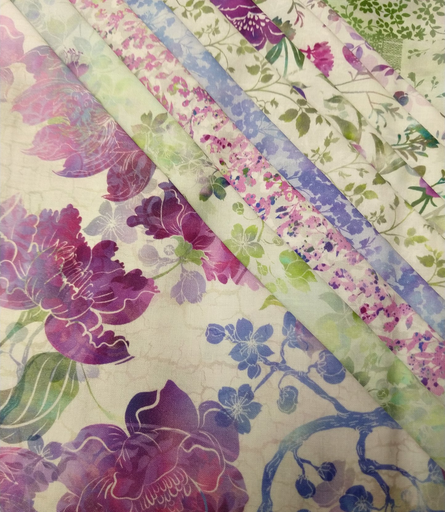 Ethereal - Lavender/Green - by Jason Yenter - In the Beginning- Pkg of 8 - Half Yard Bundle