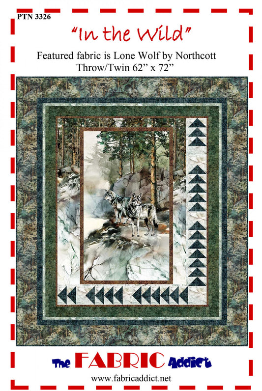 Lone Wolf - In the Wild Quilt Pattern by Northcott