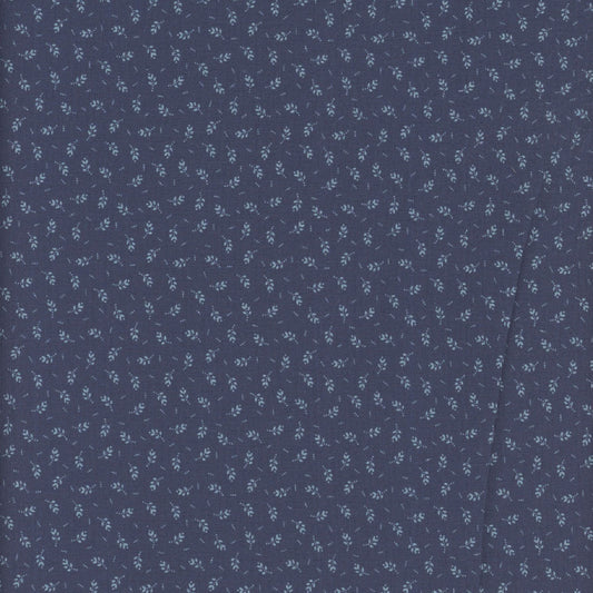 Woof and Warp - Navy Blue Leaf R311134D Sheryl Johnson for Marcus Fabrics