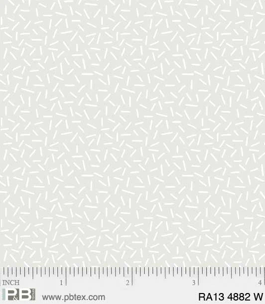 Ramblings 13 - Sprinkles White on White 04882 W by P & B Textiles