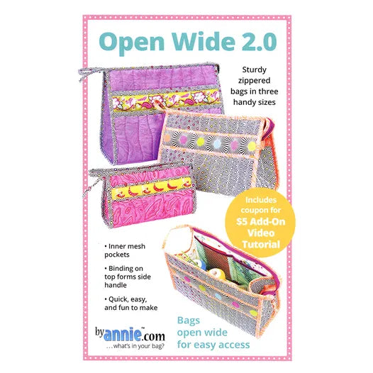 Open Wide 2.0 Bag Pattern by Annie