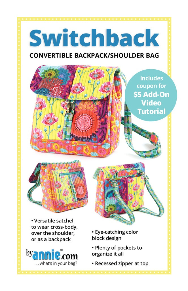 Switchback Convertible Backpack/Shoulder Bag Pattern by Annie