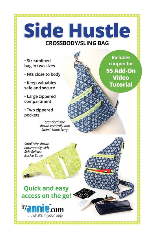 Side Hustle Crossbody/Sling Bag Pattern by Annie
