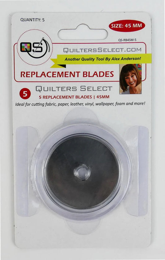 Quilters Select 45mm Replacement Blades - Pkg of 5