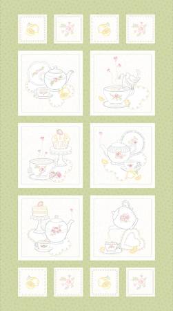 Tea for Two - R191192 Green by Marcus Fabrics - Panel 128