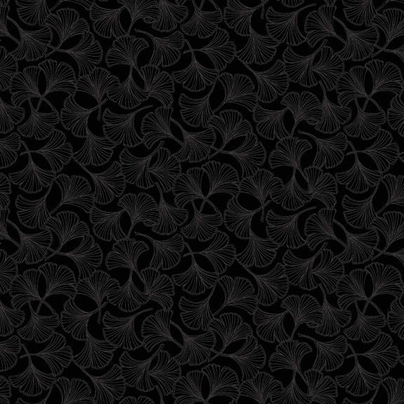 Triple Time Basics - Ginko R210156 Black by Marcus Fabrics