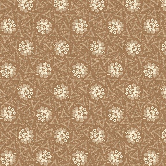 Historical Hennas - Bloom R310808D COFFEE By Marcus Fabrics