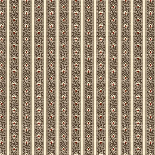 Historical Hennas - Tulips R310809D BROWN By Marcus Fabrics