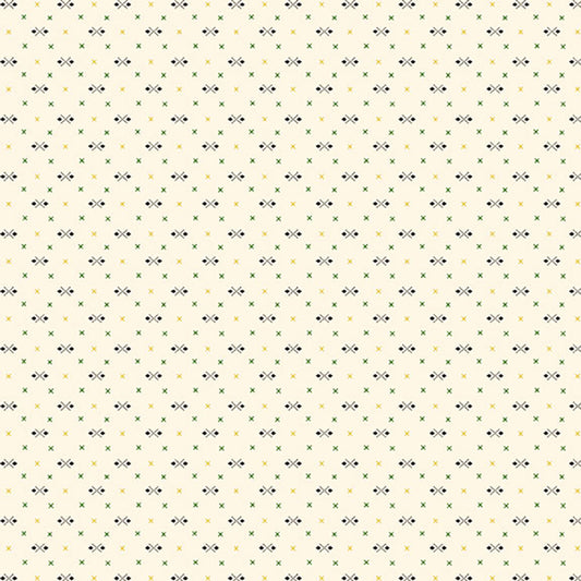 Woof and Warp - Cream X Marks R311138D Sheryl Johnson for Marcus Fabrics