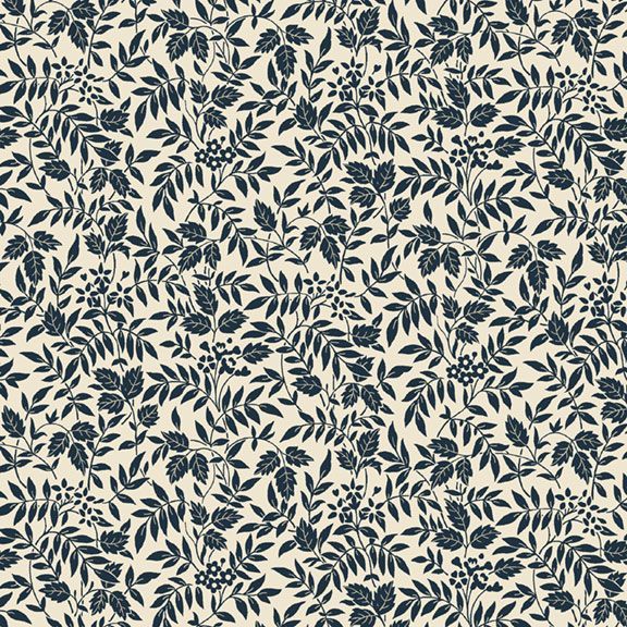 Nouveau Smithsonian - R651064D Leaf Sprigs - Indigo by Marcus Fabrics