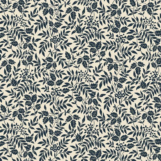 Nouveau Smithsonian - R651064D Leaf Sprigs - Indigo by Marcus Fabrics
