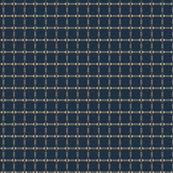Nouveau Smithsonian - R651065D Diamond Stripe - Navy by Marcus Fabrics