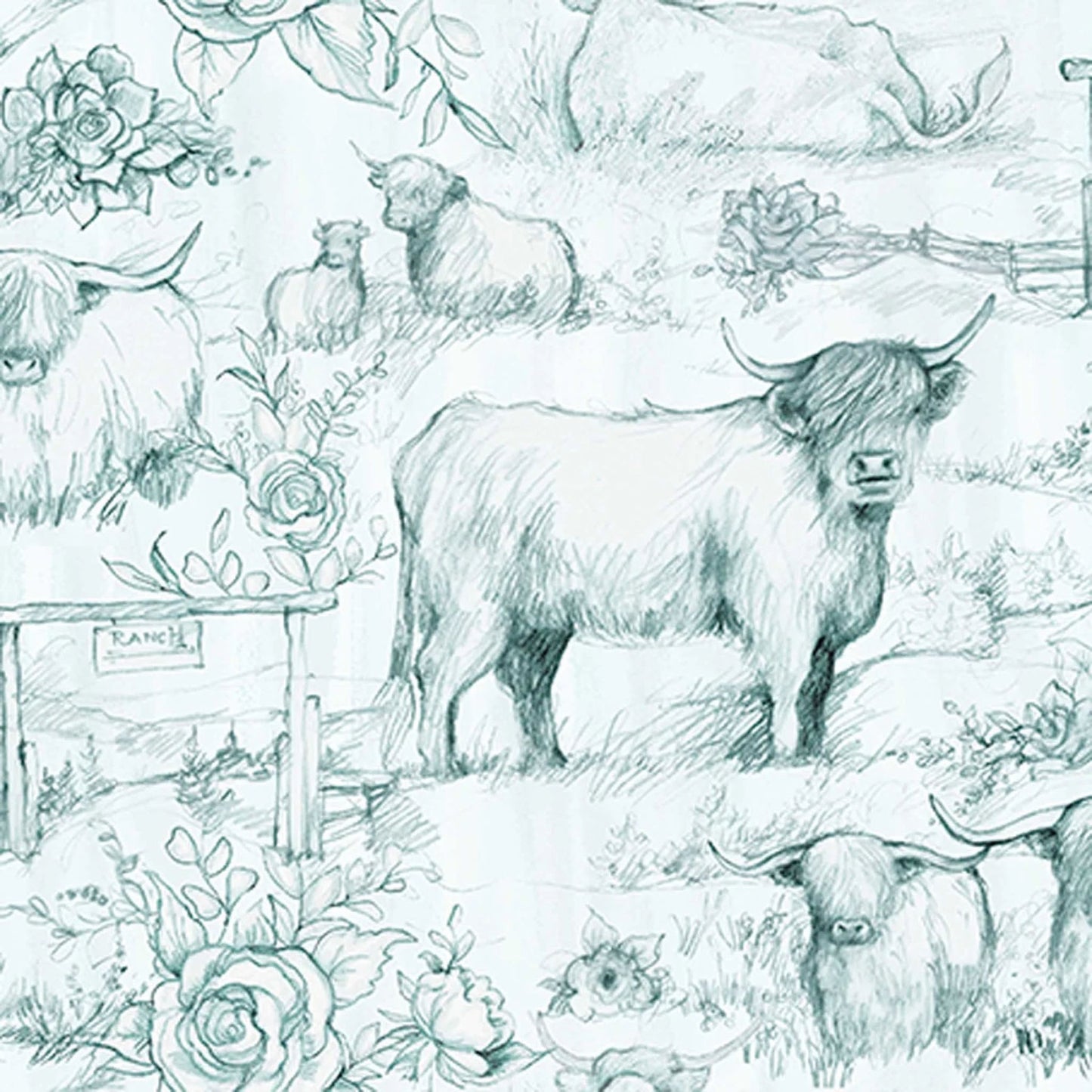 SW Highland Toile 2035-0658 by Susan Winget for Springs Creative