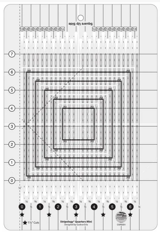 Creative Grids - Stripology Quarters Mini Ruler