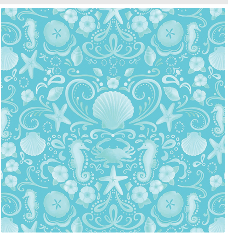 Beach Retreat - Seaside Tonal Turquoise by Benartex