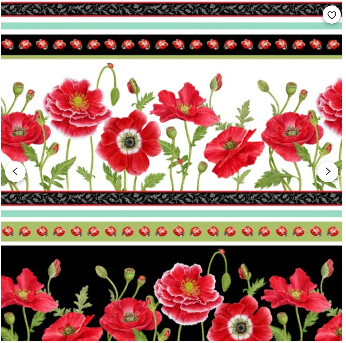 Poppy Perfection Border Print by Henry Glass