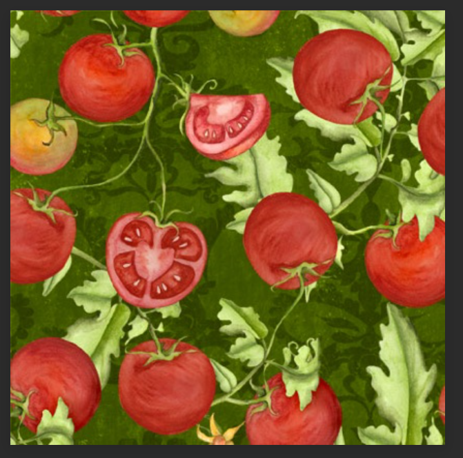 Della Terra Tomato Fabric by Nancy Mink for Wilmington Prints