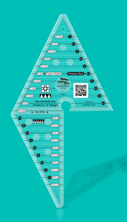 Creative Grids - Non-Slip Multi-Size 2 Peaks in 1 - 6" Triangle