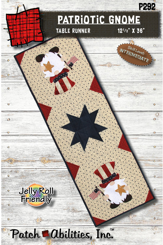 Patriotic Gnome Table Runner Pattern by Patch Abilities