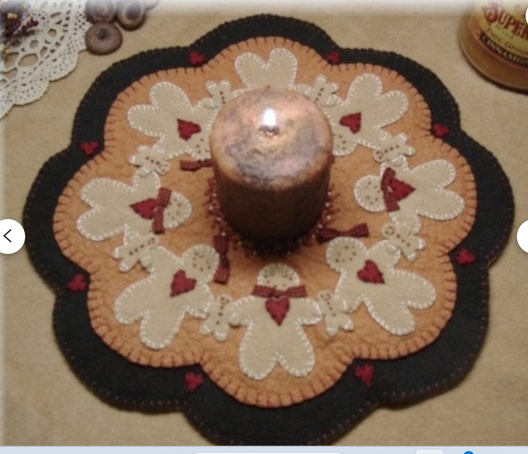 The Ginger Family Candle Mat - Penny Lane Primitives