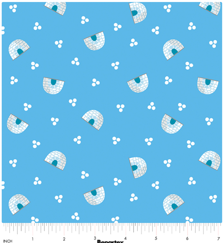 Arctic Friends - Little Igloos Sky Blue by Benartex