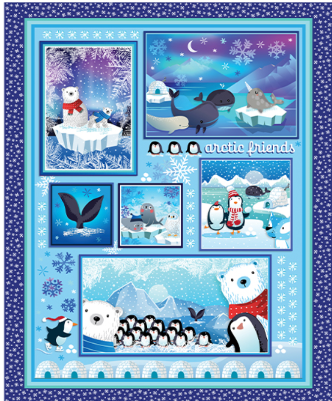 Arctic Friends Panel - Blue - 004