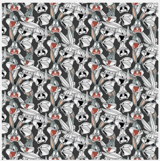 Looney Tunes 2 - Charcoal Bugs Bunny by Camelot Fabrics