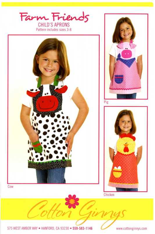 Farm Friends Child's Apron by Cotton Ginnys