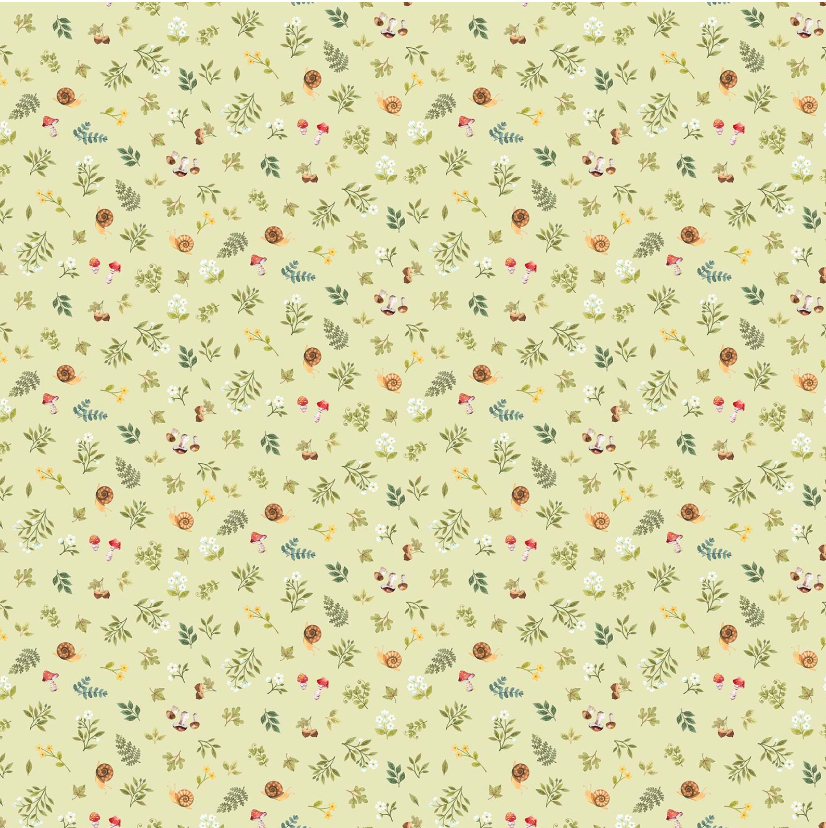 Woodland Babes - Tiny Tots Green Multi for Northcott