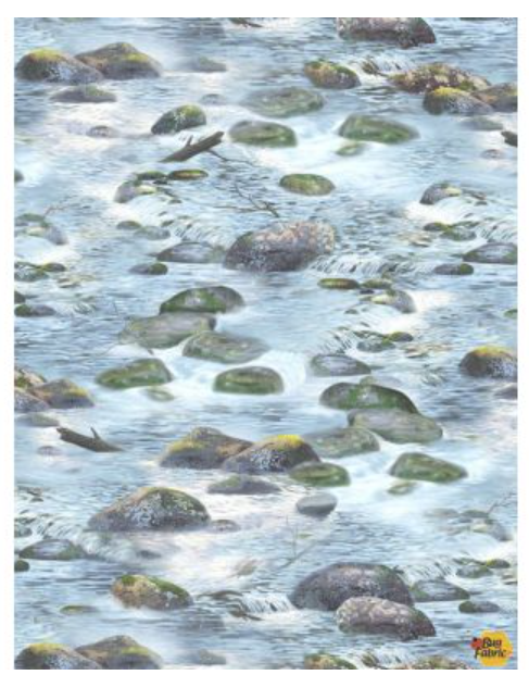 River Rocks - Light Blue by Wilmington Prints