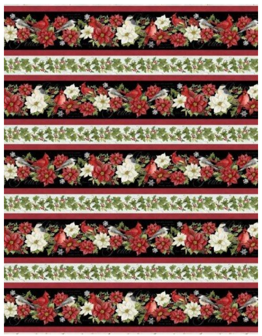 Medley in Red - Border Print by Wilmington Prints