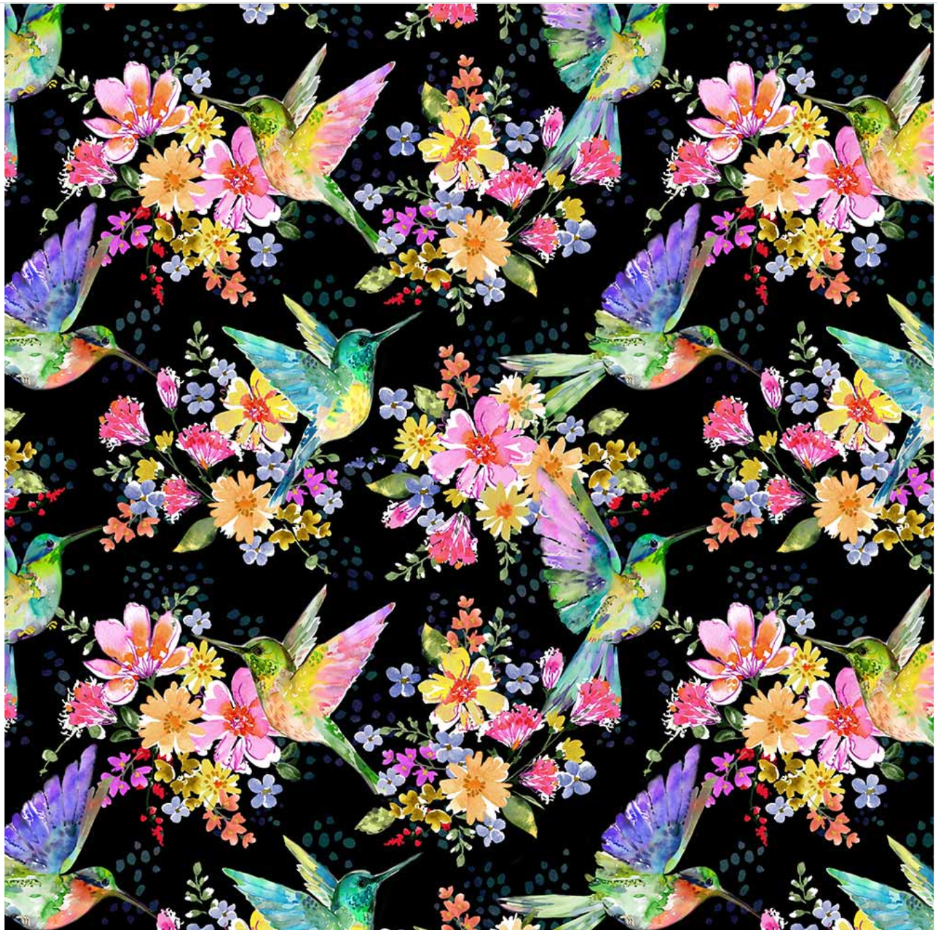 108" Black Pretty Pollinators by Windham Fabrics