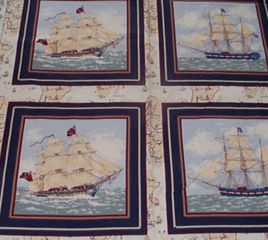 Tall Ships Block Panel - 021