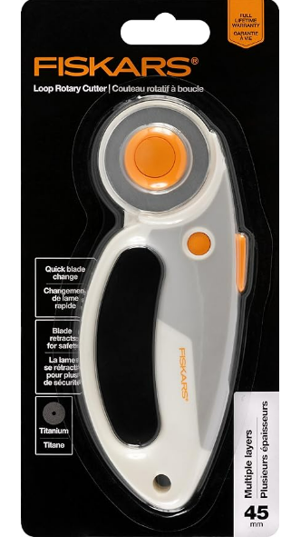 Fiskars Titanium Softgrip Loop Rotary Cutter - 45 mm