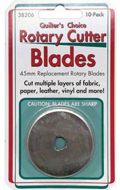 Quilter's Choice Rotary Cutter Blades - 45 mm - 10 pack