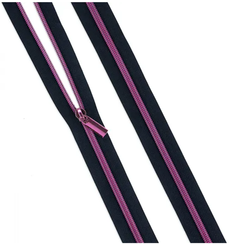 Tula Pink - Navy and Pink 3 yard Zipper Tape by Sallie Tomato