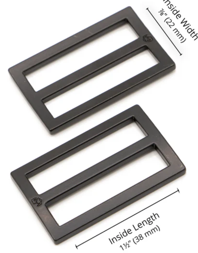 By Annie Pkg. of 2 - 1 1/2" Widemouth Sliders - Black Metal