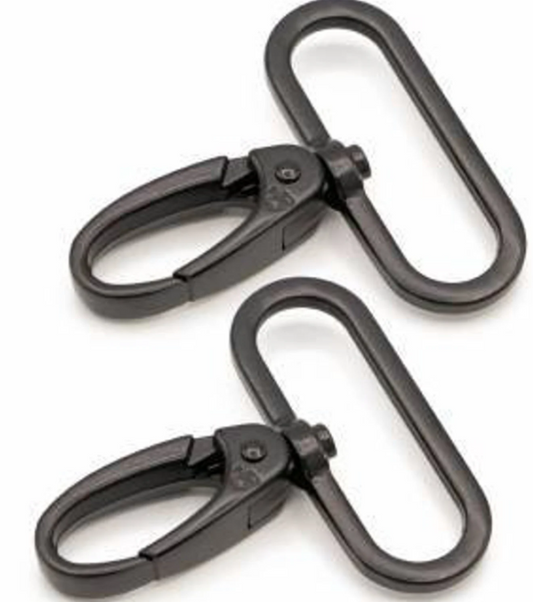 By Annie Pkg. of 2 - 1 1/2 " Swivel Hooks - Black Metal