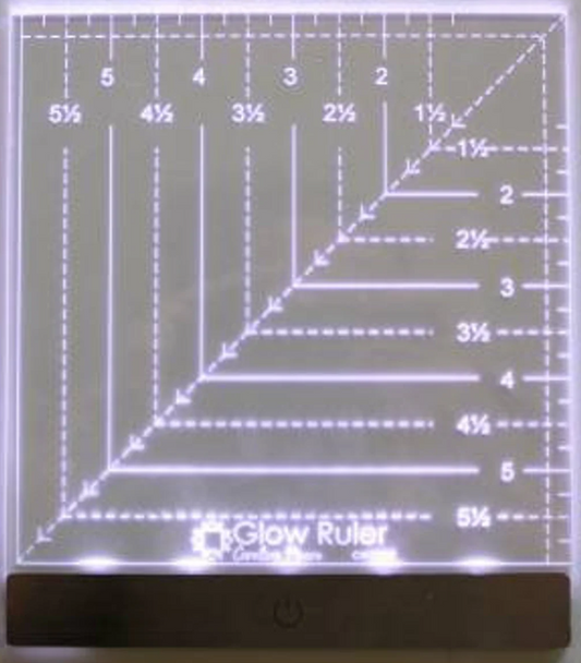 Carolina Moore Glow Ruler 6" x 6"-Right Hand