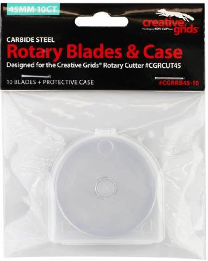 Creative Grids - Carbide Steel Rotary Blades and Case Pkg of 10