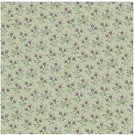 Vivienne - Posies - Sage by Marcus Fabrics