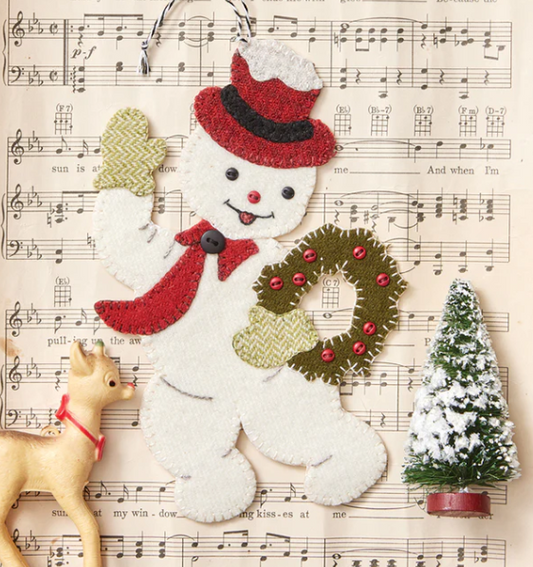 A Snowman Hello! Ornament Pattern by Buttermilk Basin