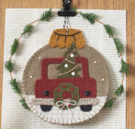 Truck, Tree & Wreath Ornament Pattern by Buttermilk Basin